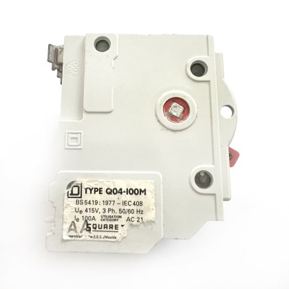 Square D QO4-100M 100A 100 Amp 3 4 Pole Phase 3P+N Isolator Main Switch Disconnector